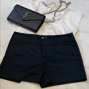 Black cuffed shorts